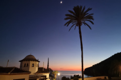 The view from the house at night