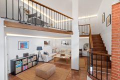 TV Room and upper area with workarea and extrabeds