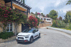 Outside the house with a parking spot