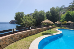 Pool area  with view over the ocean